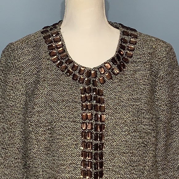 Jacket blazer tweed beaded NWT - Picture 2 of 11